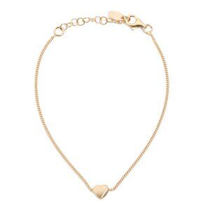 LUCIA MARA Gold Made In Italy 18kt Gold Plated Sterling Silver Heart Bracelet